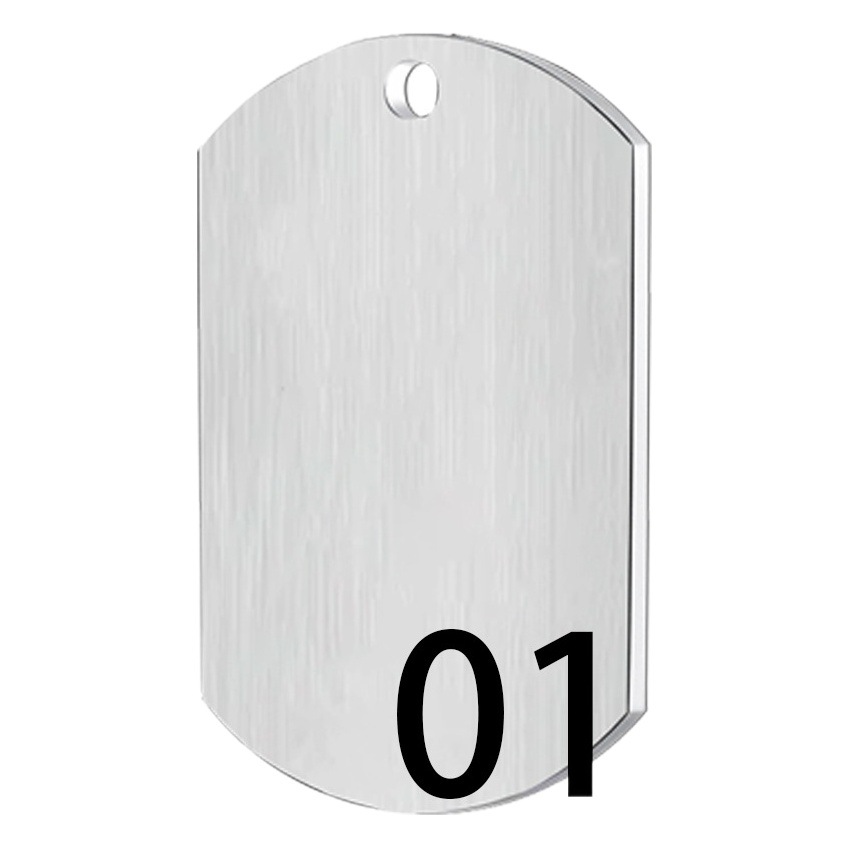 Amazon Large Stainless Steel Military Tag Blank Engravable Multi-Specification Couple Pendant Personalized Metal Dog Tag Wholesale