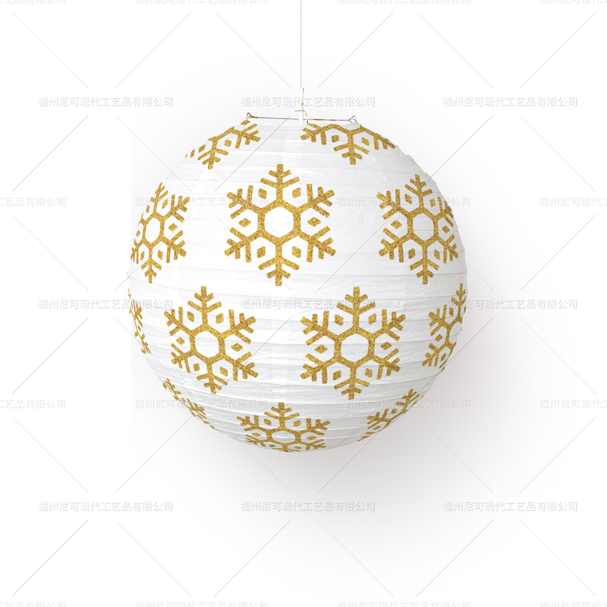 Picture of Cross-Border New Product Christmas Paper Lanterns Christmas Theme Christmas Eve Party Elk Snowman Lantern Decoration Supplies