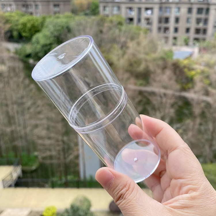 Plastic transparent round box transparent plastic box small round box plastic round transparent storage with lid
