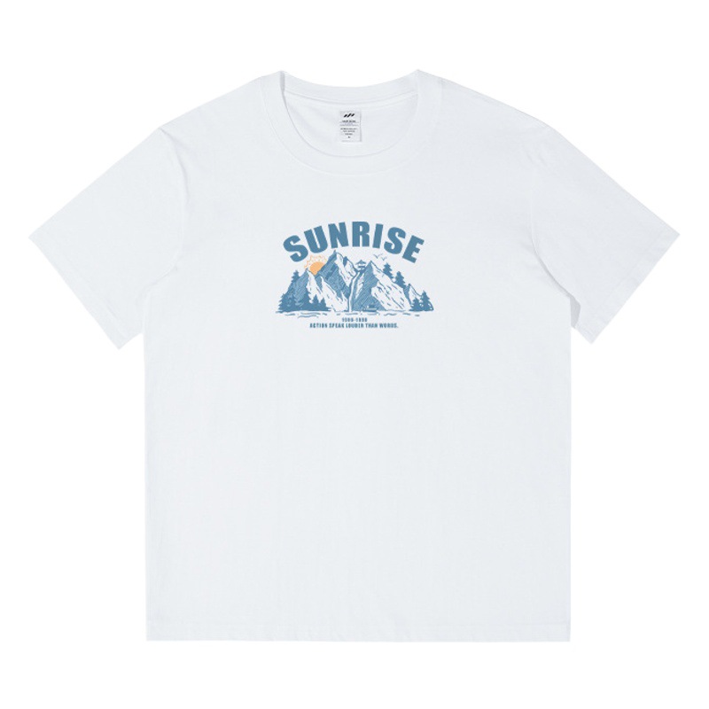 Loose Cotton T-shirt Women's Summer 2023 New Fashion Brand Printed Base Shirt Men's All-match Simple Short-sleeved Top Ins