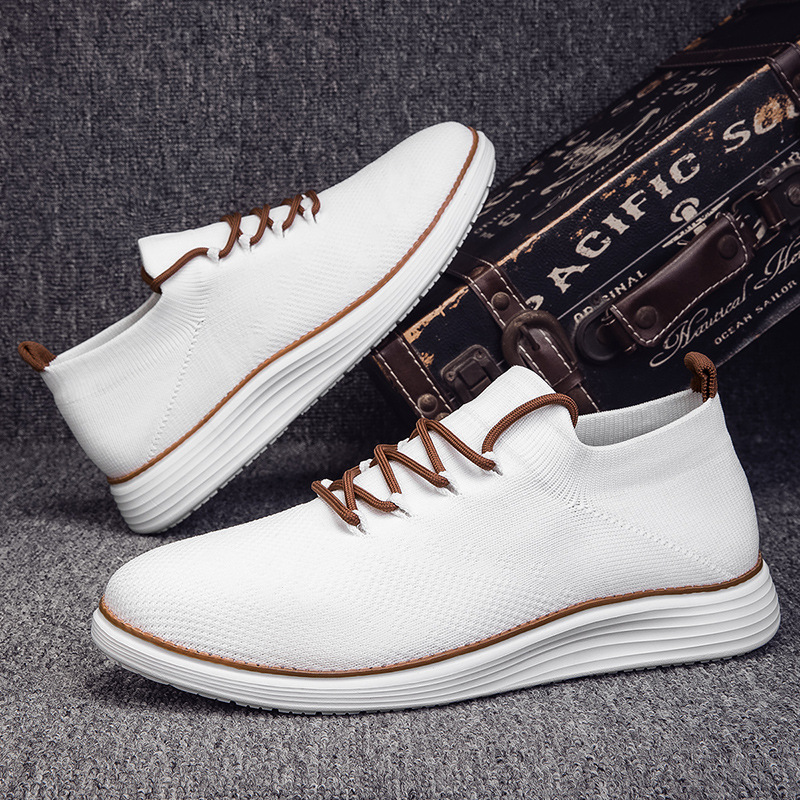 Foreign Trade Cross-Border Popular Fly-Woven Mesh Ultra-Light Socks and Shoes for Men, Summer New Cold-Stick Non-Slip Casual Sports Shoes