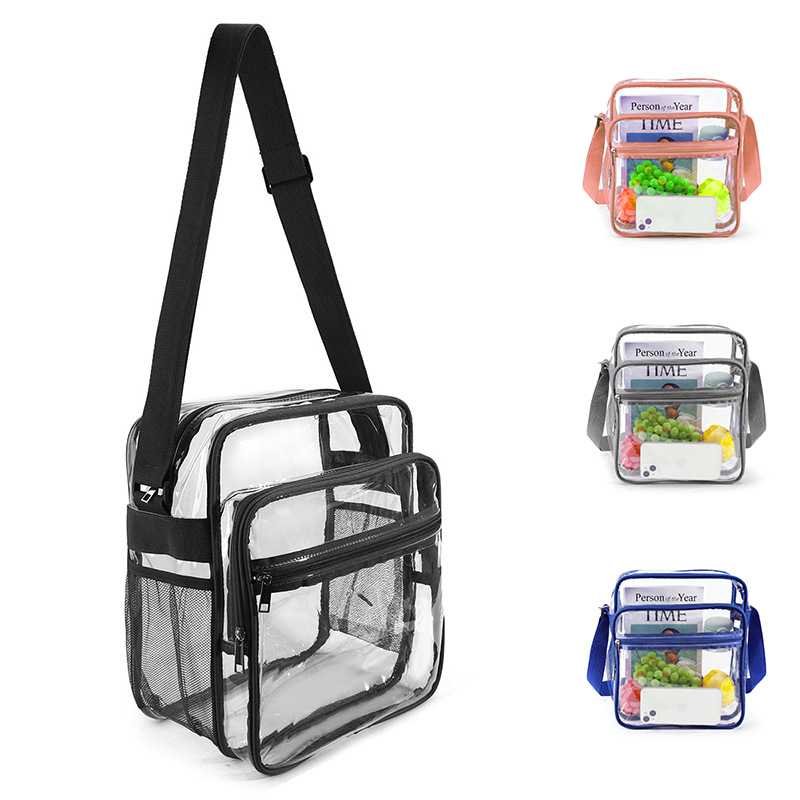 Transparent Crossbody Bag Cross-border Thickened PVC Shoulder Storage Bag Travel Storage Bag Large Capacity Handbag