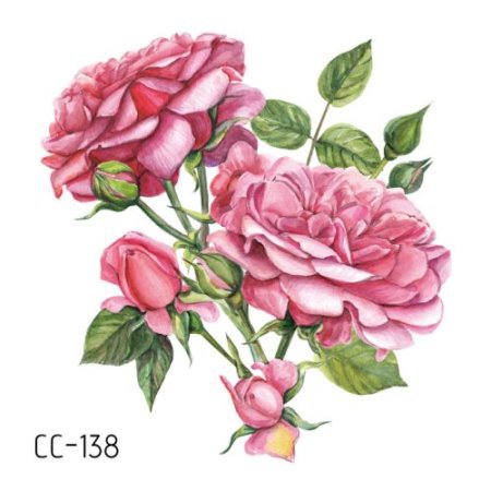 Picture of New waterproof flower tattoo stickers fashion small fresh face stickers fashion Photo Studio Art Stickers