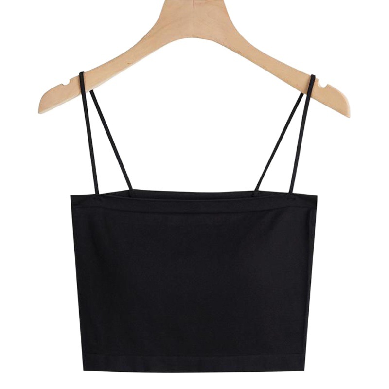 New Style Internet Celebrity Sexy Sling Lingerie Women's Thin Shoulder Belt Chest Pad One-piece Large Chest Showy Small Inner Wearing Outer Wearing Small Vest