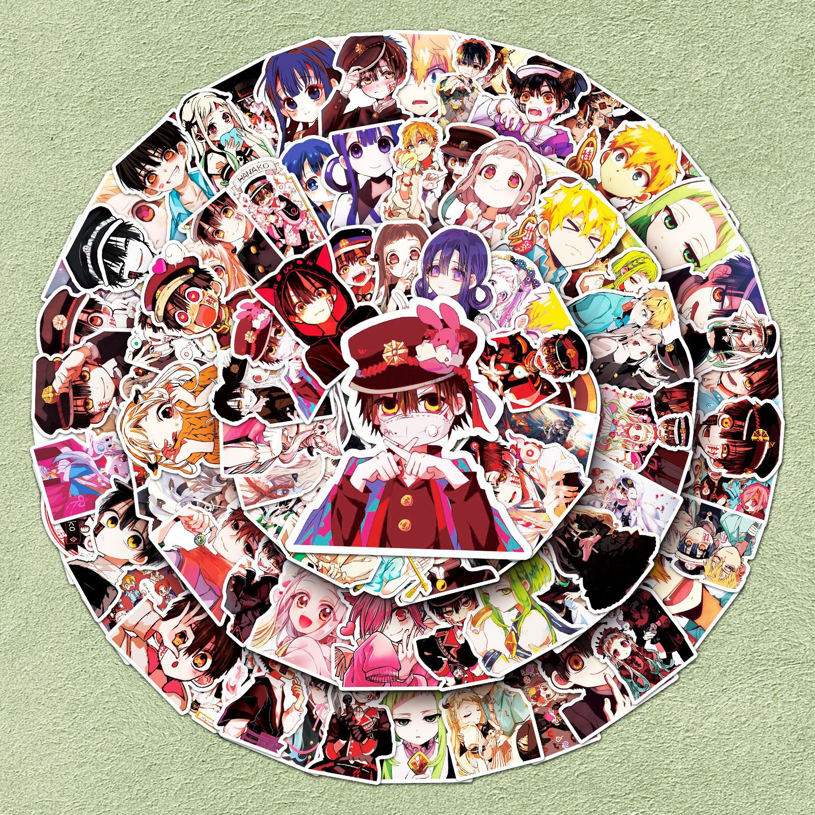 100 Japanese Comic Binding Boy Hanako Jun Cartoon Graffiti Stickers to Decorate Laptops and Mobile Phones Waterproof Stickers