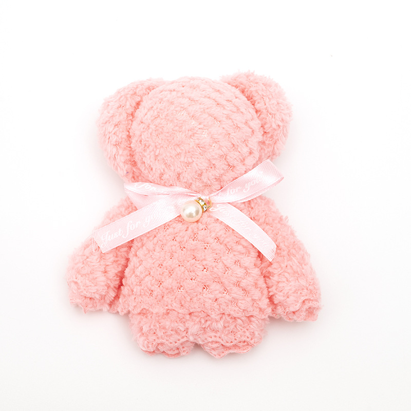 Picture of Coral Velvet Bear Towel Souvenir Gift Box Wedding Shop Promotion Event Opening Gift Advertising Gift Wholesale