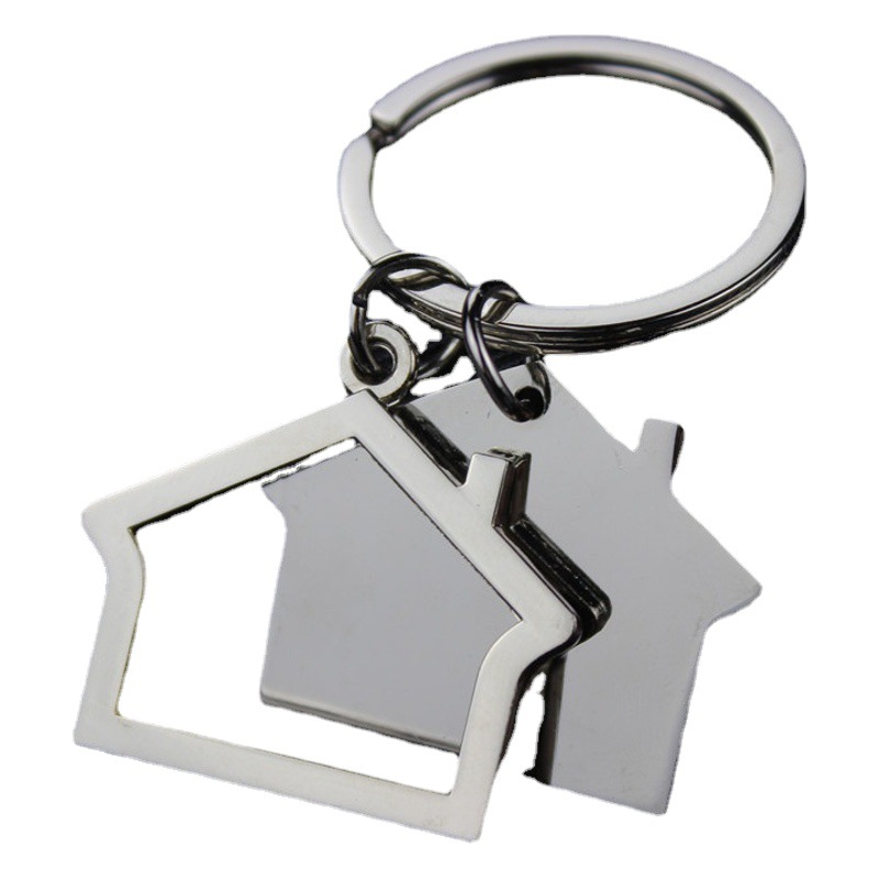 House Keychain Cabin Small Gift Pendant Real Estate Opening Gift Double-Sided Laser Engraving G280