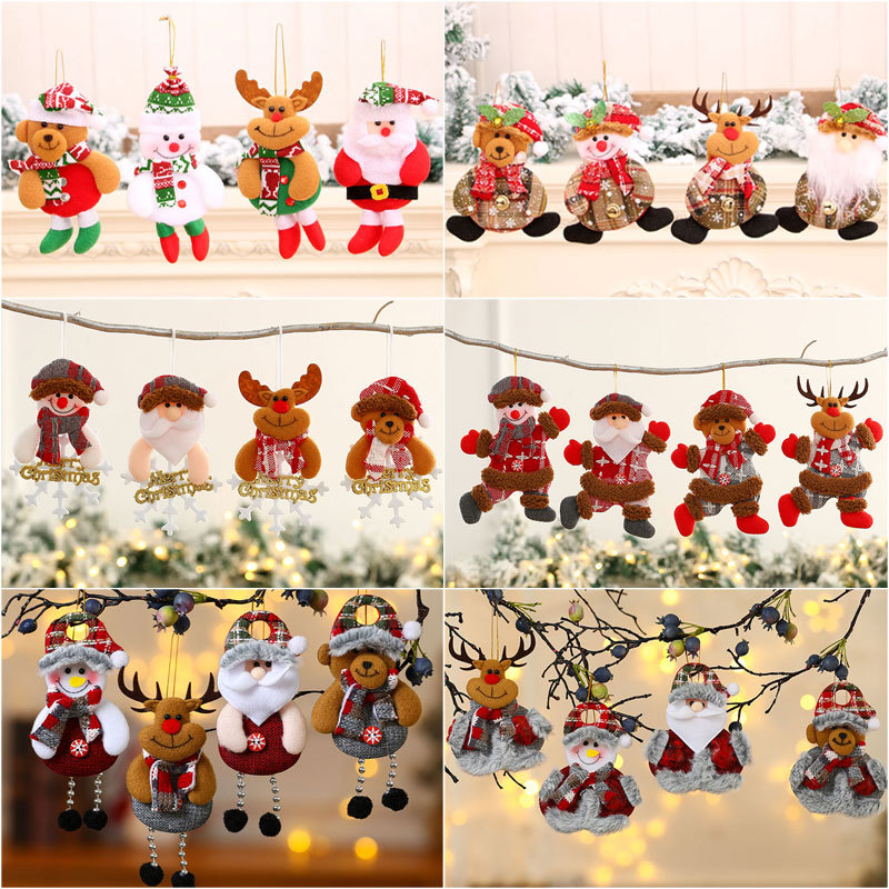 Christmas Fabric Pendants, Christmas Dolls, Small Pendants, Christmas Tree Hangings, Small Gift Pendants Collection