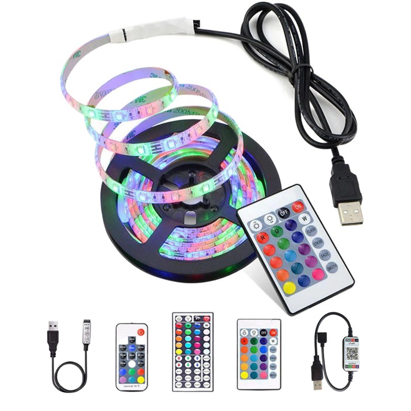 USB 5V Light Strip 2835RGB Colorful 24 Key Infrared Remote Control 5050 Bluetooth ws2812 Magic Atmosphere Light Strip