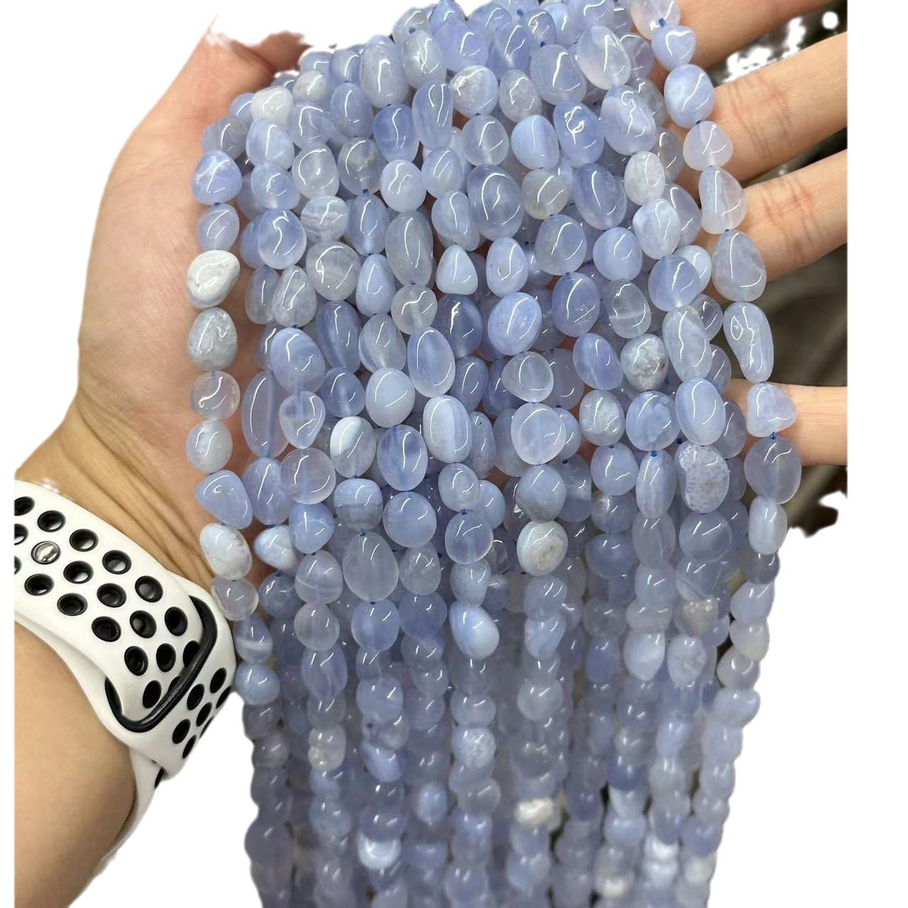 Picture of 8*10mm natural raw stone with loose beads semi-finished beads manufacturers spot wholesale jewelry accessories cross-border foreign trade