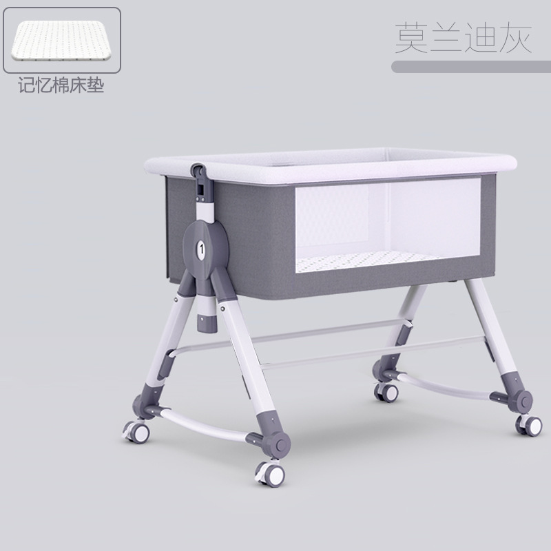 Picture of Baby Bed Neonatal Bed Splicing Big Bed Baby Shaker bb Children's Bed Multi-functional Mobile Foldable Bed