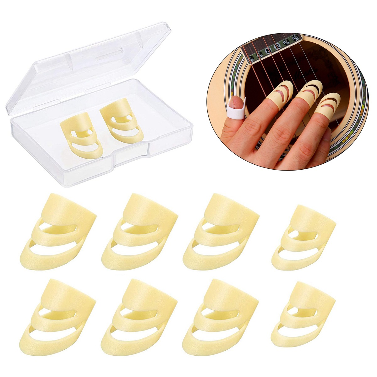 8 Plastic Boxed ALaska Guitar Index Finger Picks