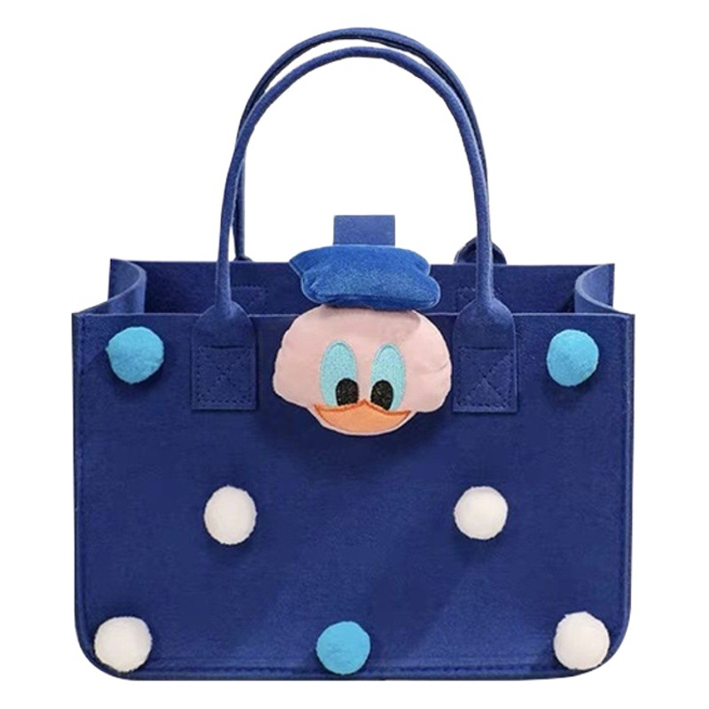 Felt bag Christmas Halloween New Year fur ball cartoon plush handbag fashion shopping bag full moon storage handbag