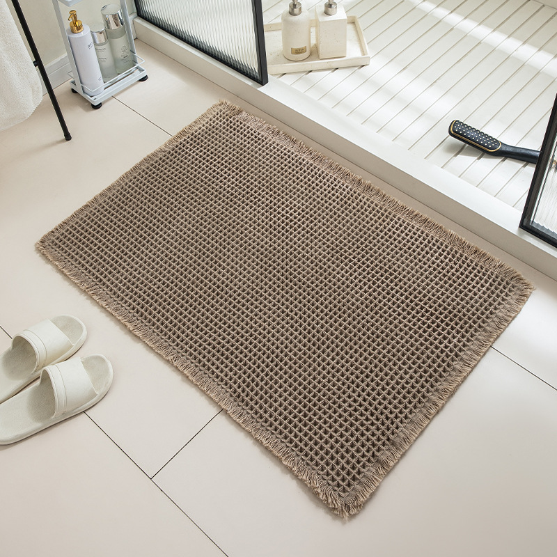 Picture of Bathroom Floor Mats, Bathroom Door Non-Slip Mats, Bedroom Entry Door Mats, Household Absorbent Mats, Toilet Carpets