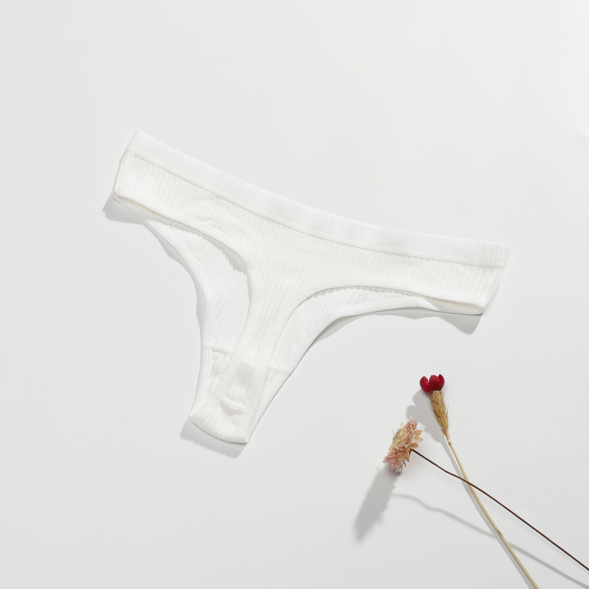 Picture of Pure Cotton European and American Sexy Thong Women's Mid-low Waist Women's Comfortable Breathable t-shaped Panties Simple Women's t-shaped Panties