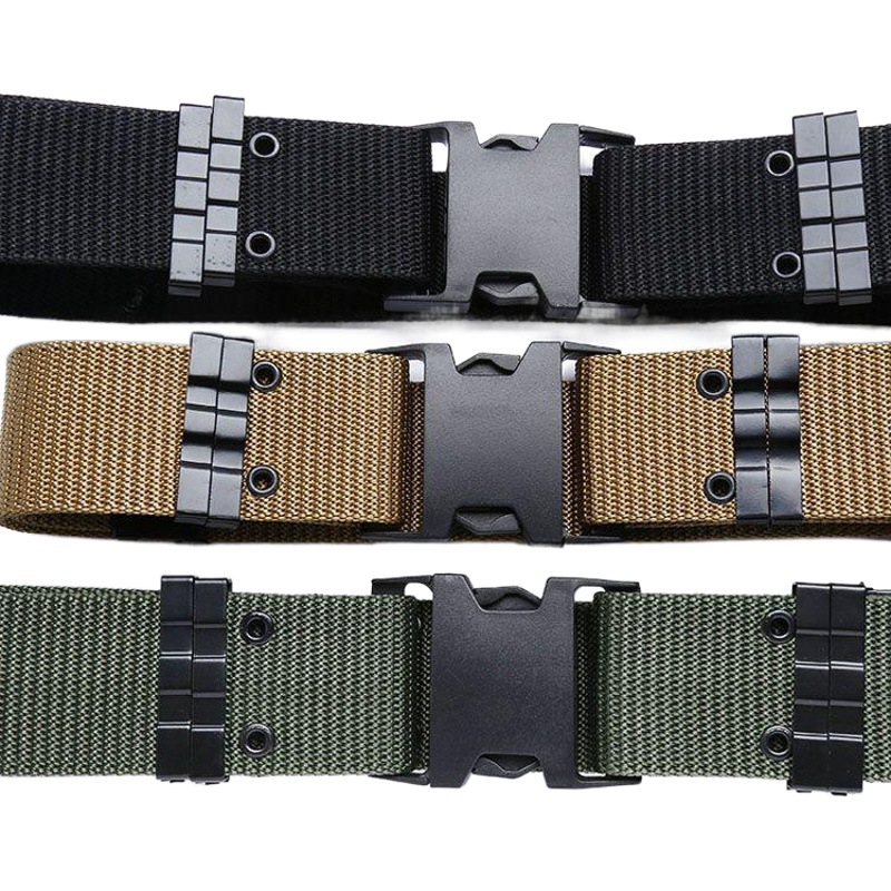 Factory Direct Sales Outdoor Equipment Security Tactical S Outer Belt High Quality Mountaineering Woven Canvas Belt Wholesale
