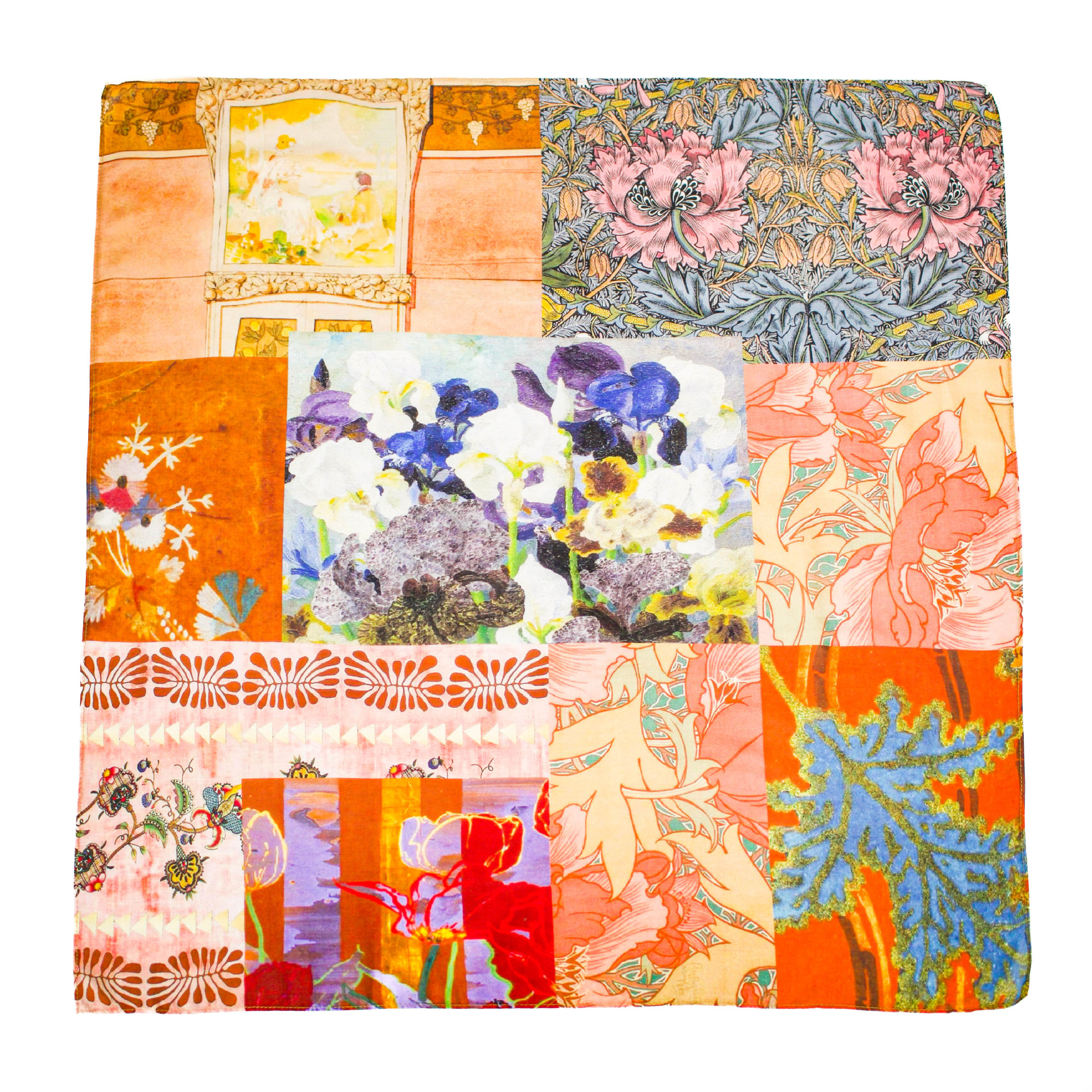 Picture of Collection New Vintage Original Artistic Mulberry Silk Silk Cotton Spinning Machine Side All-match 70 Square Scarf Elegant Shawl