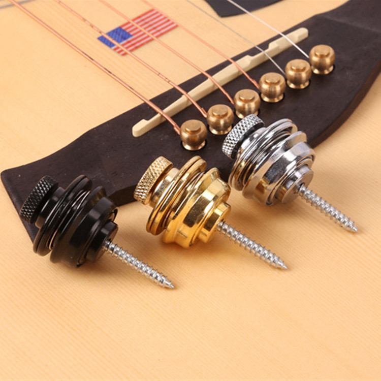 Anti-skid strap buckle anti-detachment wooden electric guitar bass universal quick disassembly strap rear nail buckle upgrade accessories