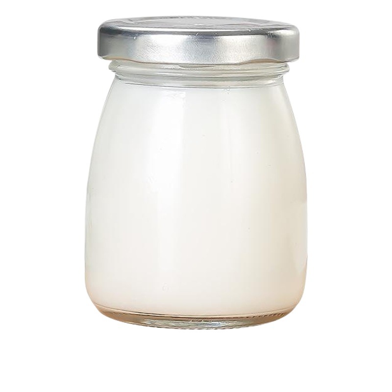 Glass Jelly Mousse Cup with Lid, Large Diameter 100ml 200ml Pudding Bottle, Yogurt Bottle, Wedding Candy Bottle, Cross-Border Exclusive Supply