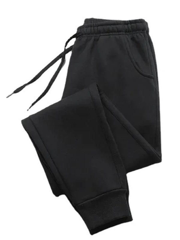 Cross-border Amazon wish Europe and the United States foreign trade 2024 autumn and winter new fleece-lined loose casual high waist toe pants
