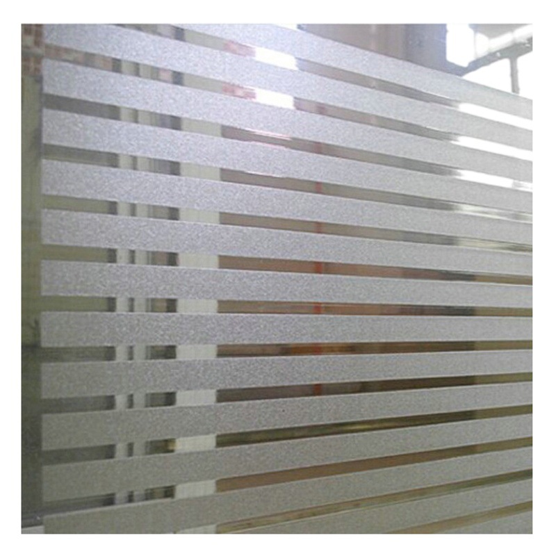 Glass Film Striped Frosted Glass Sticker Office Bathroom Window Decorative Film Electrostatic Glue-free Anti-peep Film