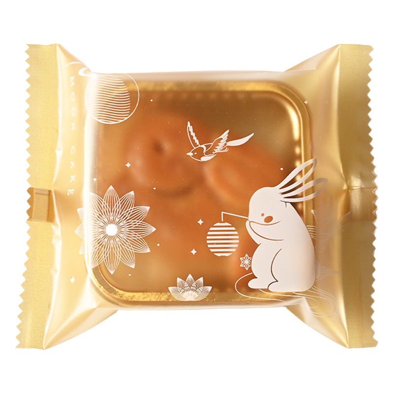 New Chinese Style Mid-Autumn Festival Flow Heart Moon Cake Packaging Bag Ice Skin Egg Yolk Crisp Machine Seal Bag Baking Packaging Bag Wholesale