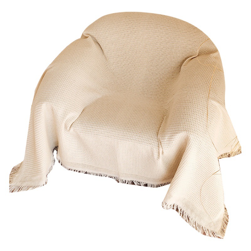 Plain Single Sofa Towel Cover American Country Simple One-Piece Sofa Cover Blanket Dustproof All-Inclusive Sofa Cover