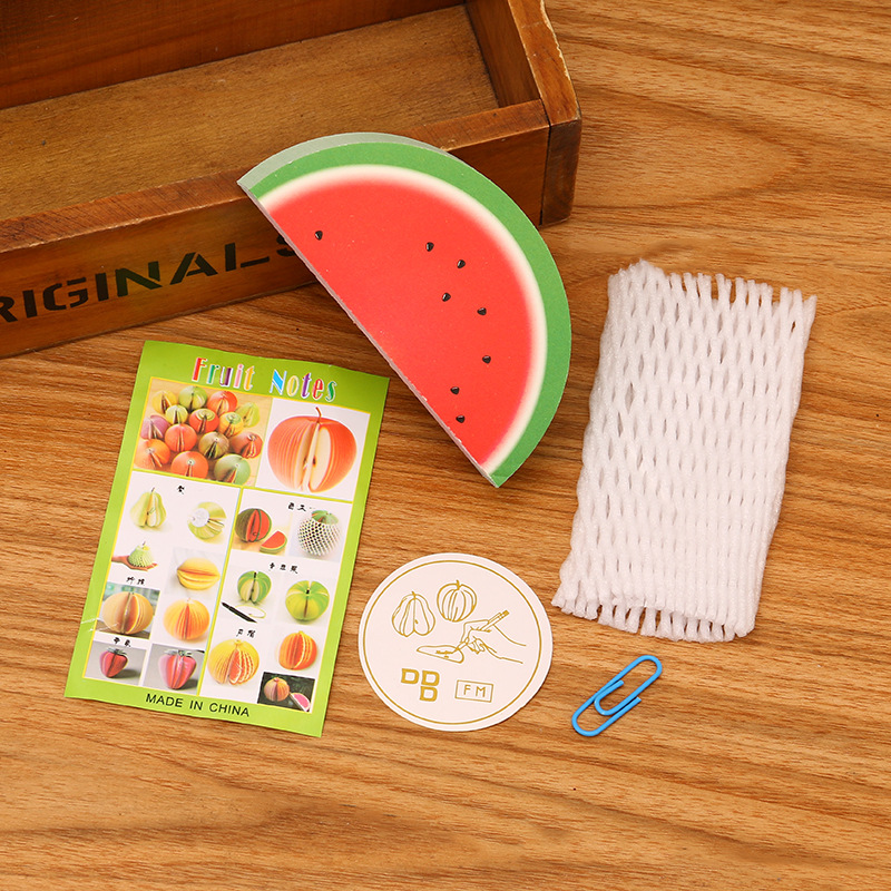 Picture of Large red apple note paper three-dimensional creative vegetable and fruit note paper cute special-shaped convenient message note pad