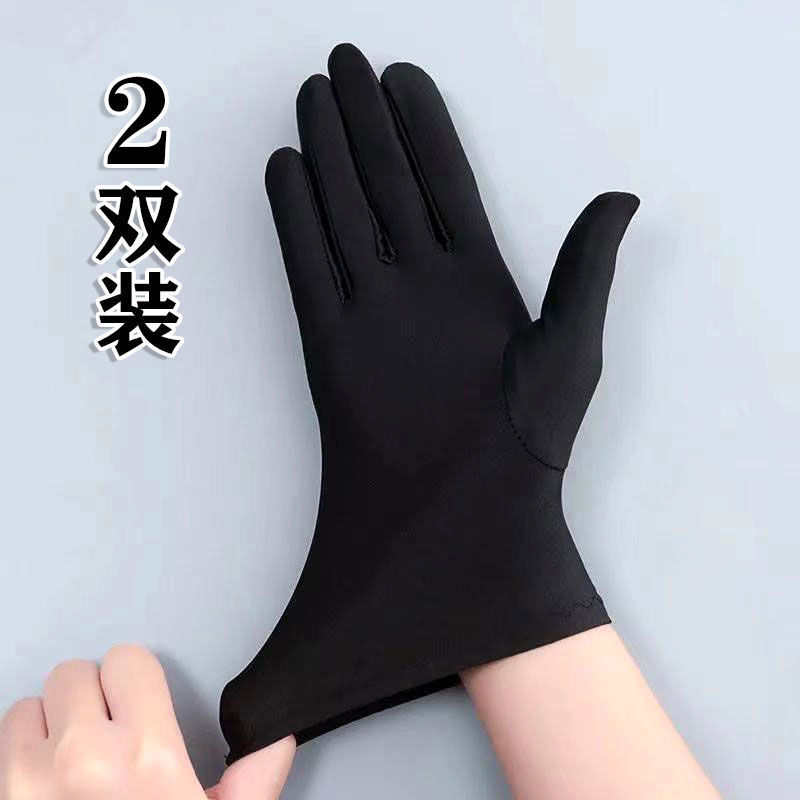 Summer Thin Sun Protection Gloves for Men and Women Dancing Riding and Driving Jewelry Stretch Dance Spandex Etiquette Spring and Autumn