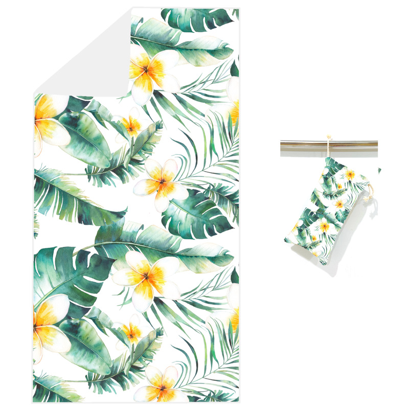 Picture of New Cross-Border Amazon European and American Double-Sided Velvet Quick-Drying Bath Towel Customizable Printed Towel Beach Swimming Beach Towel