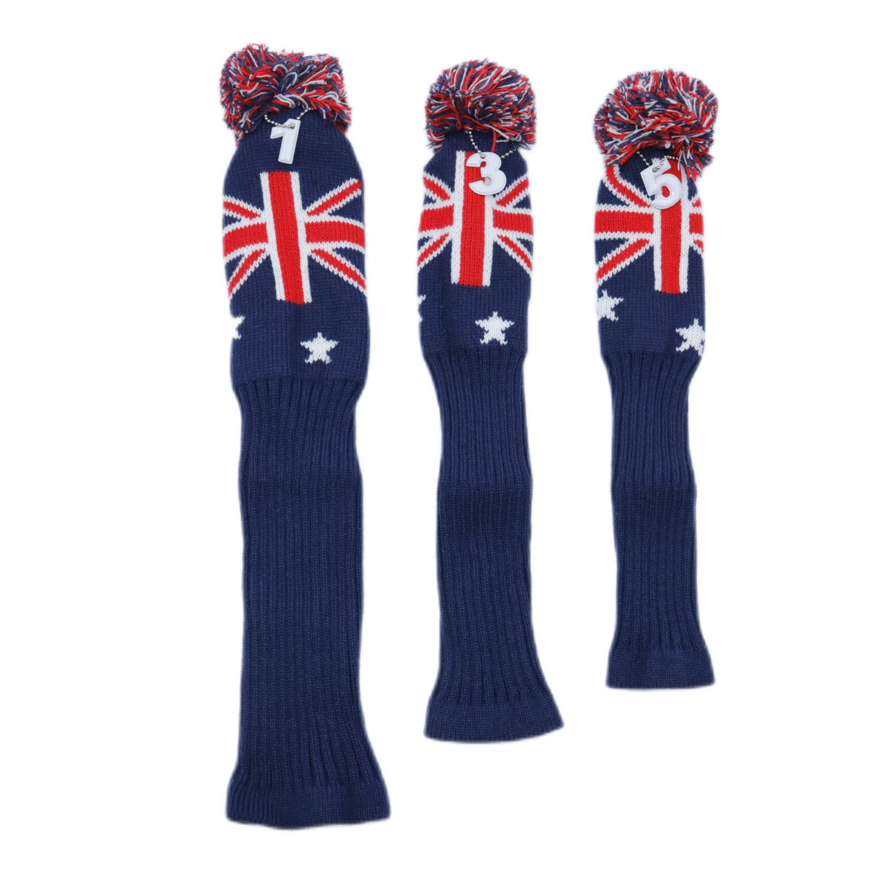 Golf Club Wool Knitted Wooden Club Set with Rice Flag 135 Wood Club Set Golf Supplies Accessories