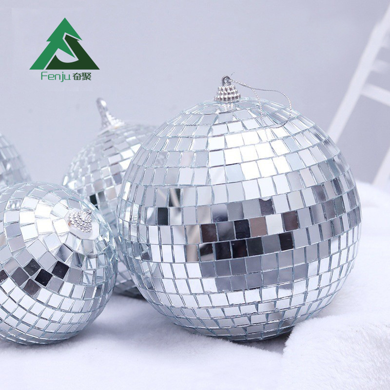 ins Christmas Decorations 2-30cm Mirror Ball Disco Ball Bar ktv Dress Up Cake Ornaments