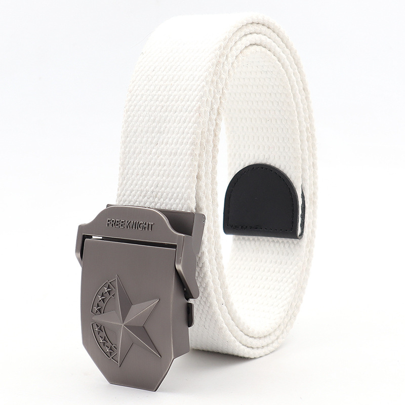 Picture of Thickened alloy camouflage canvas belt men's smooth buckle student leisure outdoor pants belt tactical military training wholesale