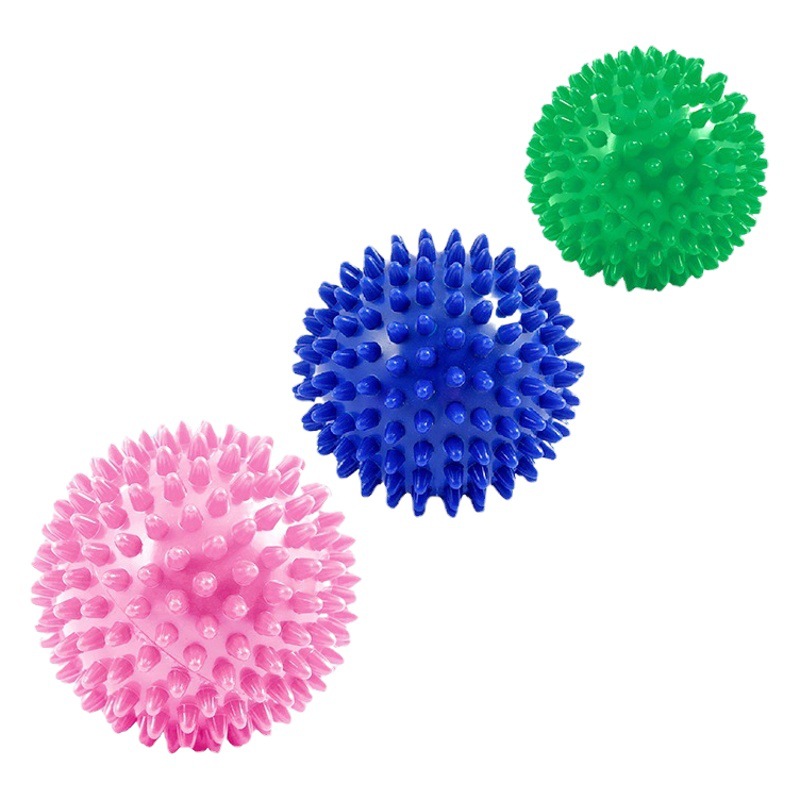 7.5cm 9cm PVC pricking ball acupoint massage ball grip ball pointed nail fascia yoga ball fitness ball hedgehog ball
