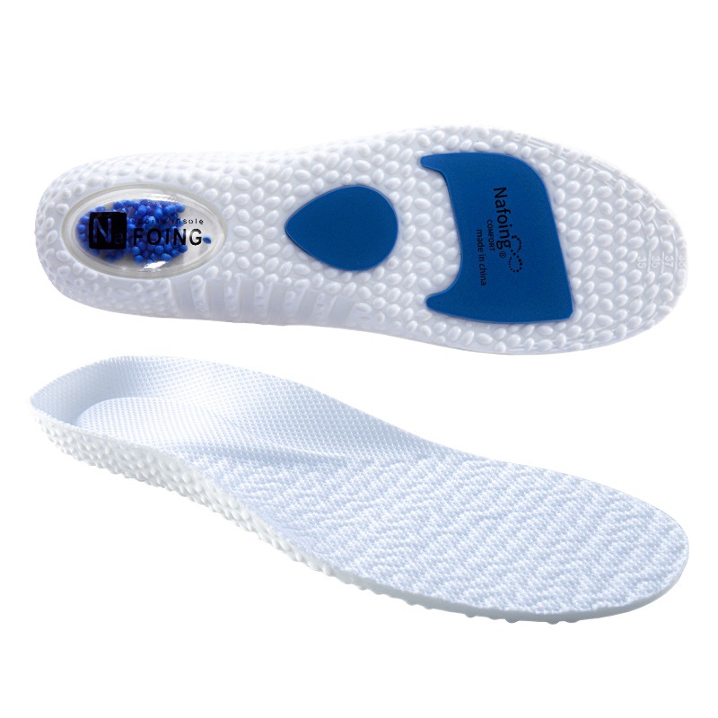 Nafoing Sports Insole Men's Real Popcorn Shock-Absorbing Insole Air Cushion Running Non-Tiring Feet Soft Elastic Sweat-Absorbent Men's