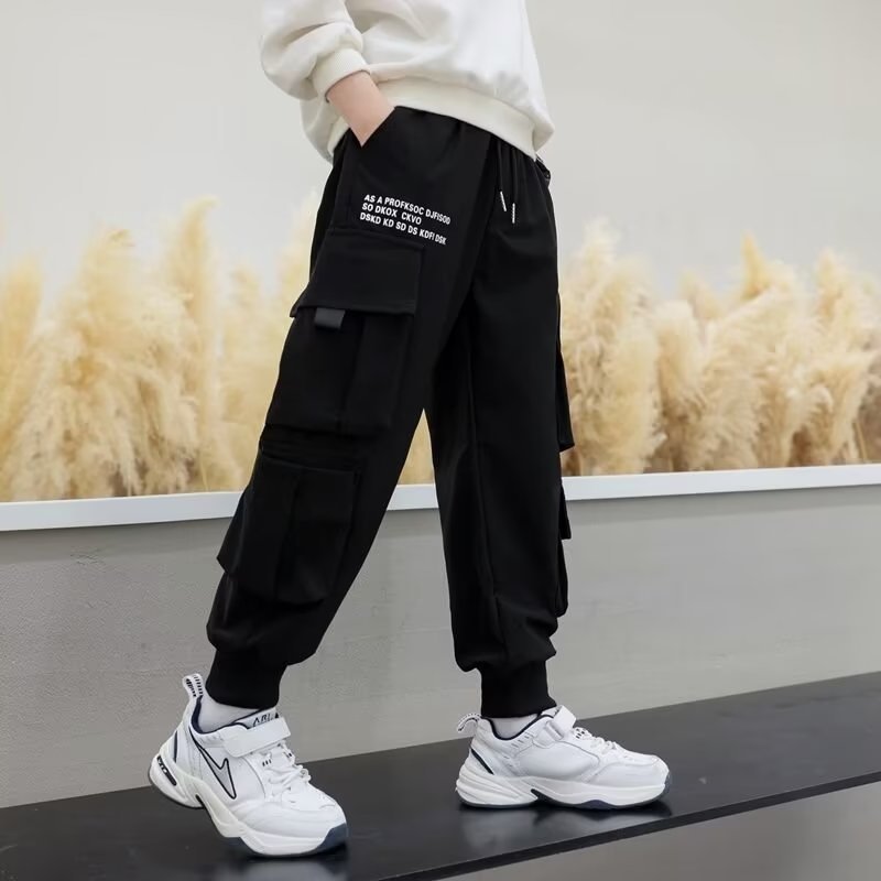 Picture of Spring and Autumn Trendy Sports Pants Korean Style Fashion Boys Crane Pants New Children Handsome Loose All-match Casual Pants