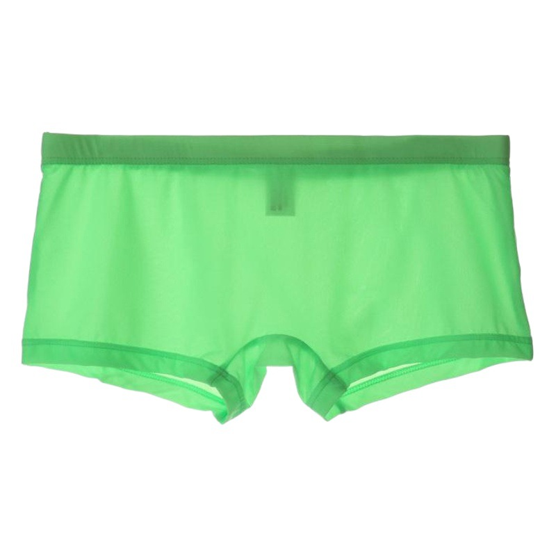 Junye Men's Ice Silk Boxers Uncapsulated Tight Underwear Breathable Low Waist Thin Sexy Transparent Trendy Men's Youth
