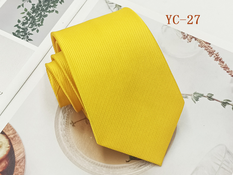 Picture of Business Casual Men's Tie Polyester Silk Twill Black Red Suit Accessories 8cm Hand Tie Solid Color Tie