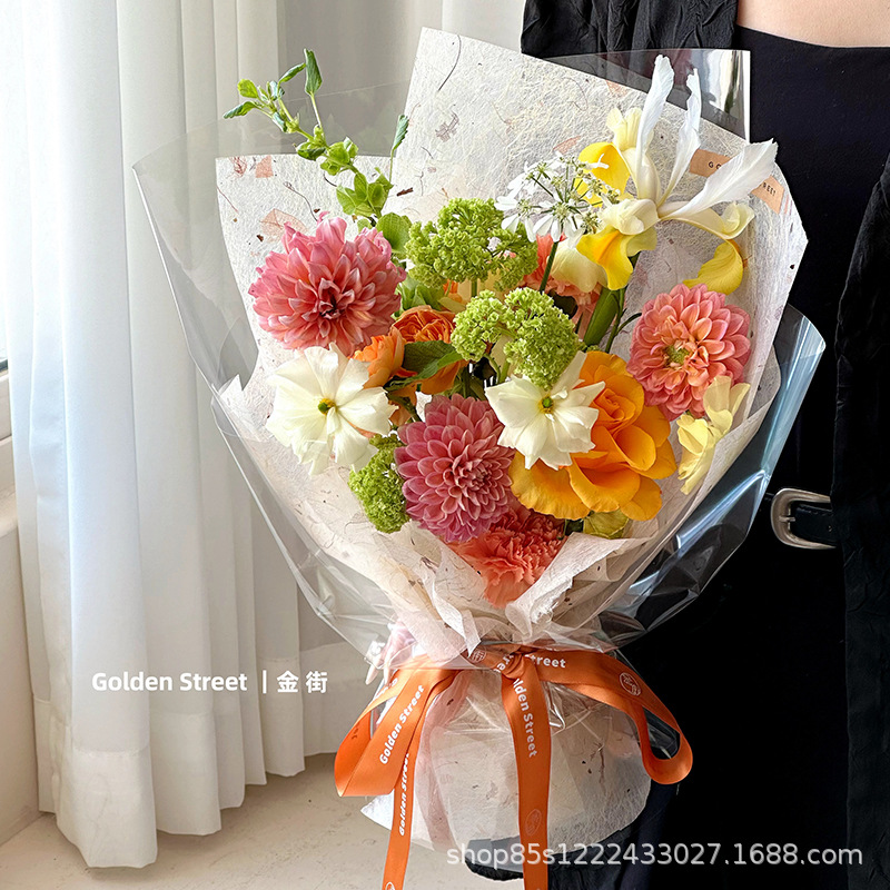 Zhuo fiber flower material Yunlong paper bouquet hand-kneaded wrapping paper floral packaging material gift high-end flower wrapping paper