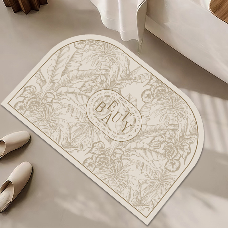 Light luxury diatom mud floor mat bathroom absorbent bathroom entrance quick-drying foot mat toilet bathroom door mat spot wholesale