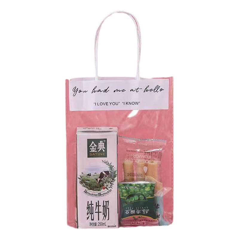 Ins Transparent Handbag Gift Bag Small Funny Gift Bag Jewelry Bag Plaster Doll Handbag Souvenir