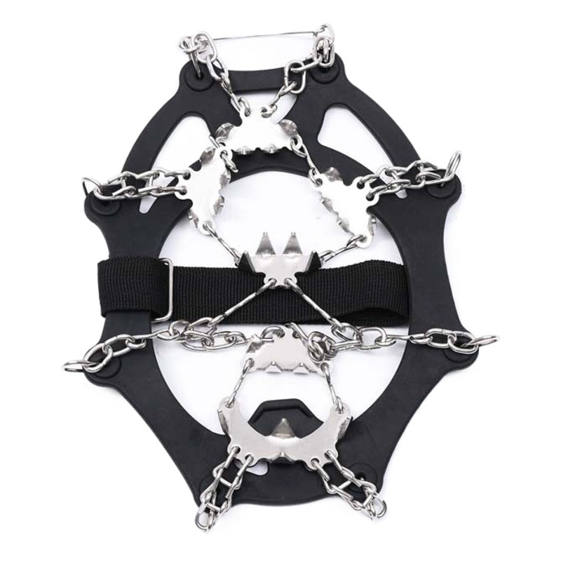 Picture of SOURCE Factory 24 teeth outdoor ice snow non-slip crampons 201 stainless steel welding non-slip shoe cover ice grip