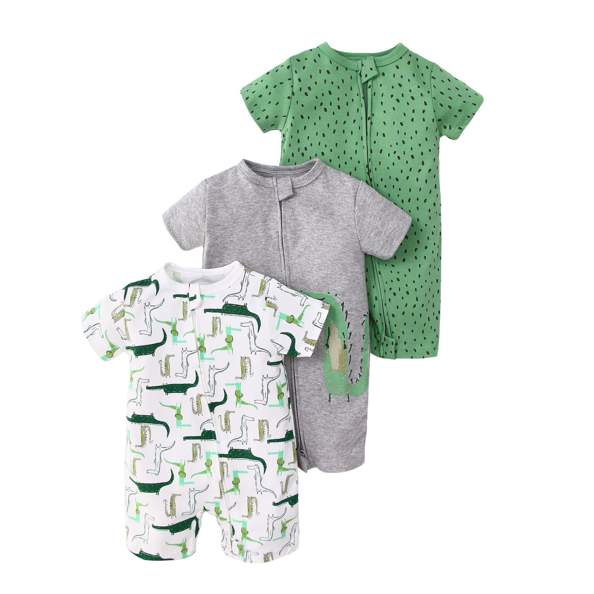 Picture of Foreign trade children's clothing summer baby jumpsuit short sleeve double zipper climbing clothing newborn baby gift box for cross-border