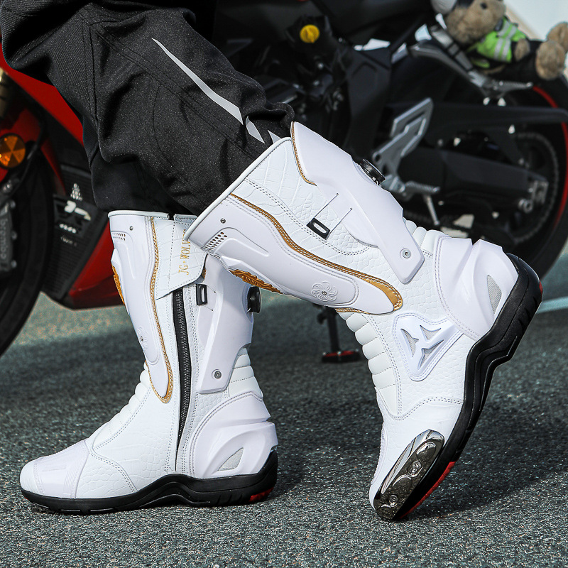 New outdoor riding boots motorcycle off-road non-slip wear-resistant motorcycle shoes sports protection track high-top motorcycle boots
