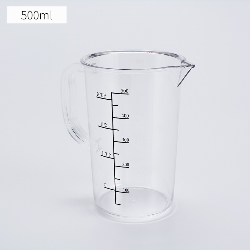 Picture of Thickened Food Grade Measuring Cup Milk Tea Shop Baking PC with Lid Scale Plastic Measuring Cup Multi-specification High Temperature Resistant Transparent Cup
