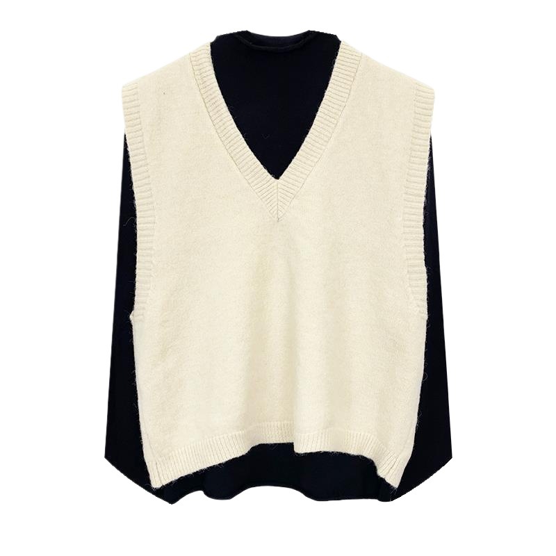 Picture of Vest Vest Coat Women's Autumn and Winter 20223 Korean Style Vest Waistcoat V-Neck Versatile Loose Knitted Sweater