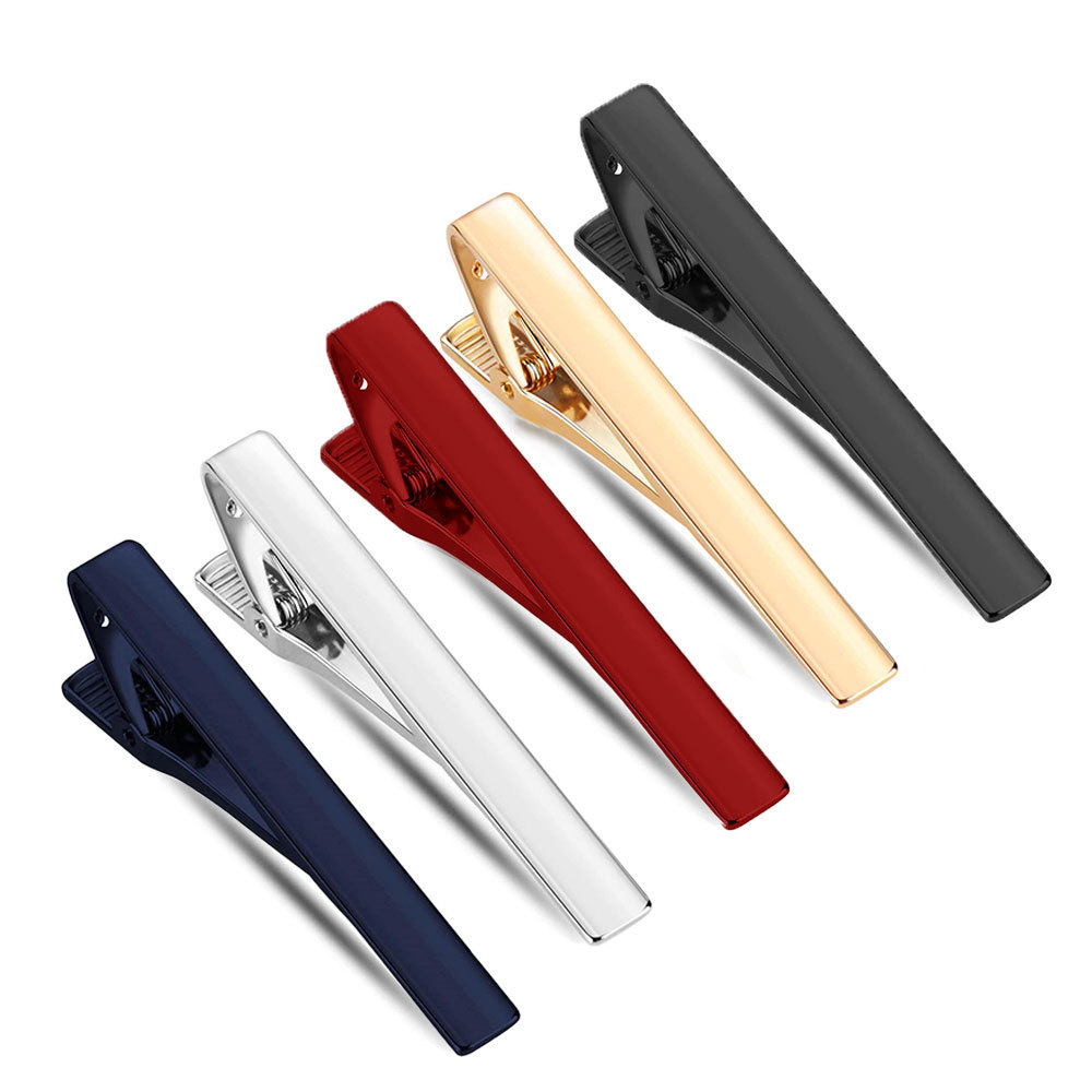 Picture of Cross-Border Temu Clothing Tie Clip, Men's Light Luxury Stainless Steel Tie Clip, Diagonal Pattern, Smooth Surface, High-End Tie Clip