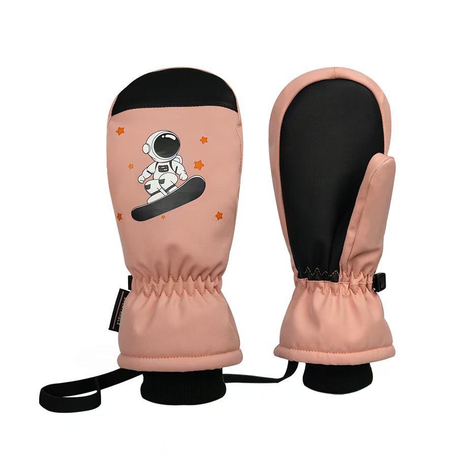 Picture of Winter New Waterproof Kidsren's Ski Gloves Playing in the Snow Fleece-Lined to Heattech and Non-Slip Veneer Kidsren's Ski Gloves Stuffy