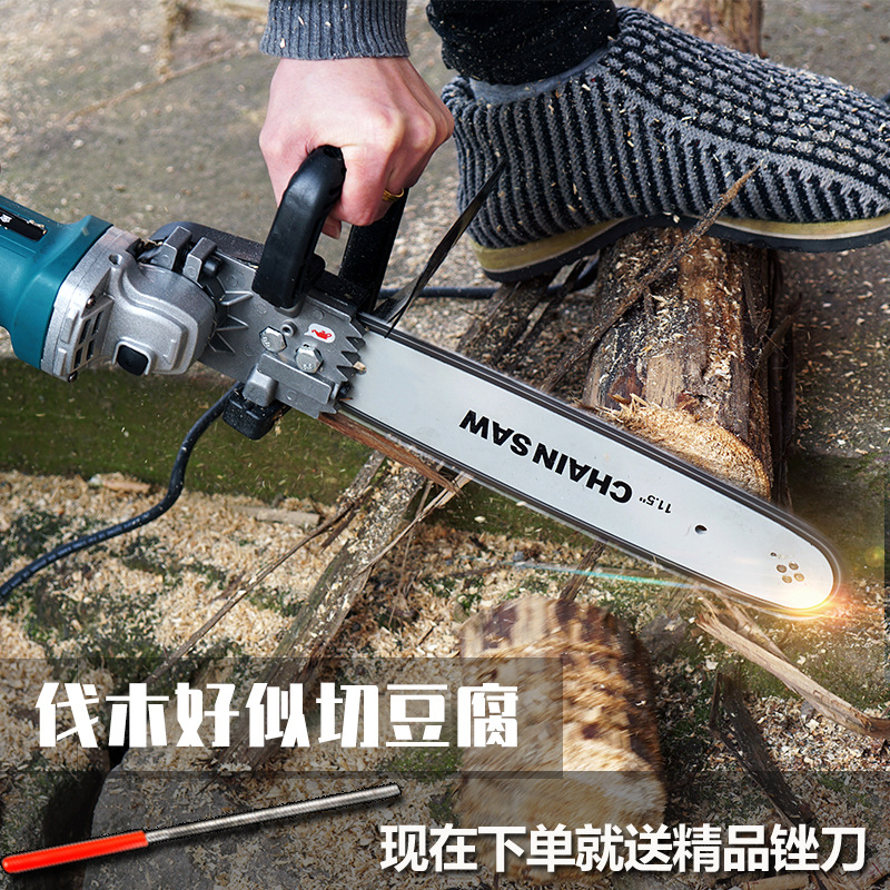 Electric saw household logging saw electric chain saw small multifunctional woodworking mini angle grinder modified portable transfer 220V