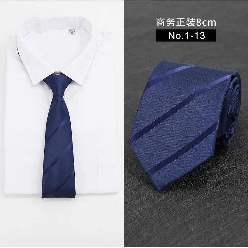 Picture of New Style Tie Men's Formal Business Casual Simple Style Solid Color Striped Arrow-Shaped Tie Manufacturer Ready Stock Wholesale